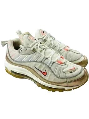 Vintage Nike Air Max 98 Womens Orewood White/Gold Lava Glow Retro Sneaker 8.5